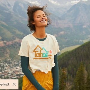 Free People Tahoe Faded Crop Tee